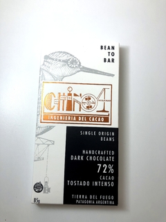 Tableta de chocolate Bean to Bar Dark 72% Cacao, Tostado Intenso, x 85 gramos. - Chinoa