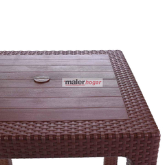 Mesa alta Ratan 70x70x75 cm - cod.004121/22 - tienda online