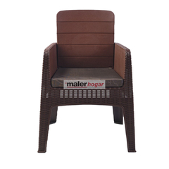 Sillón MILO con almohadón- Plástico Símil Ratán Apilable - cod.006132y32A en internet