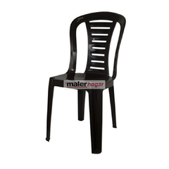 Silla de plástico Reina - Blanca/Negra - cod.008060/61 - comprar online