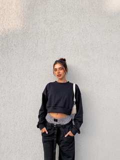 Buzo crop oversize Magic Black - tienda online