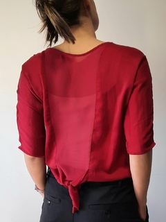 Blusa roja con moño - comprar online