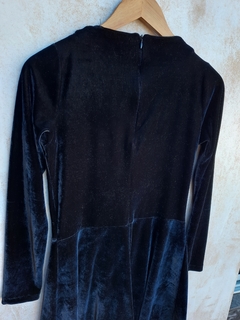 Vestido de plush negro - tienda online