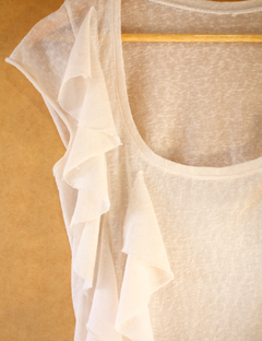 Vestido blanco vuelos MARALMA - Feria Americana Vistalba Mendoza