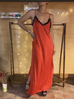 Vestido rojo Lencero