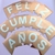 Banderín Rose Gold Con Letras Doradas "Feliz Cumpleaños"