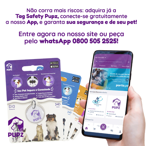Coleira Pet com Identificação via App, Pupz
