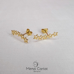 Brinco Ear Cuff Quatro Estrelas banhado em ouro 18k na internet