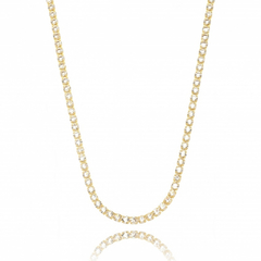 Gargantilha Choker Riviera folheado em ouro 18k