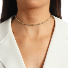 Gargantilha Choker Riviera folheado em ouro 18k - comprar online