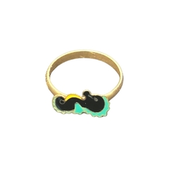 Anel Infantil Cavalo-Marinho folheado em ouro 18k - comprar online