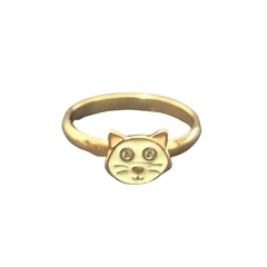 Anel Infantil Gato folheado em ouro 18k - comprar online