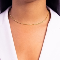 Gargantilha Choker Elo 3x1 folheado em ouro 18k - comprar online