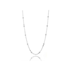 Gargantilha Choker Bolinhas em Ródio Branco