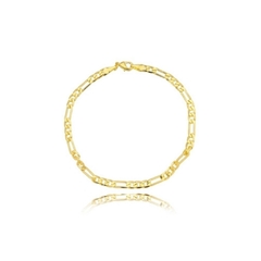 Pulseira Elo 3 em 1 folheado em ouro 18k