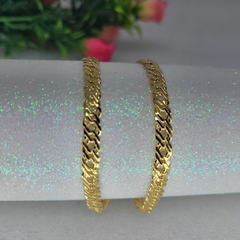 Pulseira Grumet Dupla 18cm+5cm extensor folheado em ouro 18k - comprar online