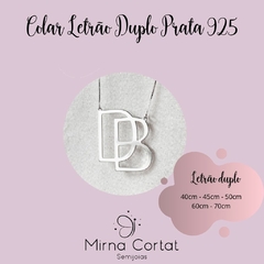 Colar Letrão Duplo Prata 925