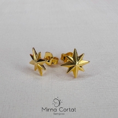 Brinco Estrela Oito Pontas banhado em ouro 18k - comprar online