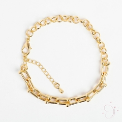 Pulseira Elo Cadeado banhado em ouro 18k - comprar online