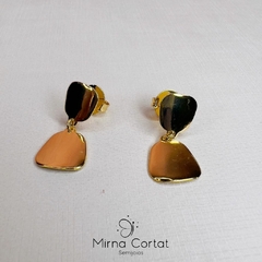 Brinco Chapas Lisas banhado em ouro 18k - comprar online