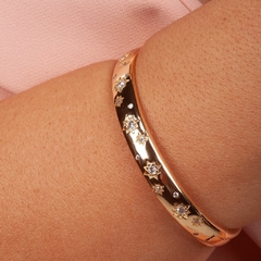 Bracelete Estrelas Cravejado Cristal banhado em ouro 18k