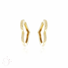 Brinco Argola Articulada Coração 26mm banhado em ouro 18k - comprar online