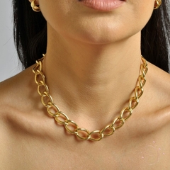 Choker Elos Grosso banhado em ouro 18k