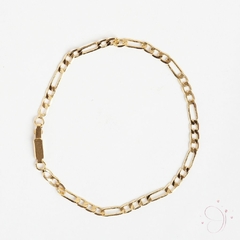 Pulseira 3x1 18cm banhado em ouro 18k - comprar online