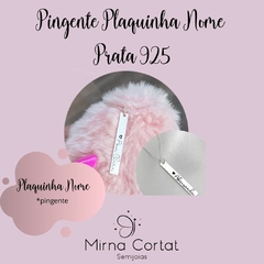 Pingente Plaquinha Nome Prata 925