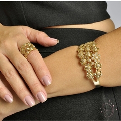 Bracelete Flores banhado em ouro 18k - comprar online