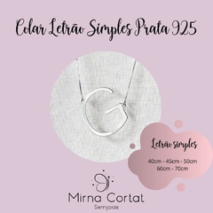 Colar Letrão Simples Prata 925