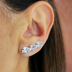 Brinco Ear Cuff Pontos de Luz banhado em Prata - comprar online