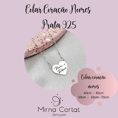 Colar Coração Nomes Prata 925