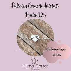 Pulseira Coração Iniciais Prata 925