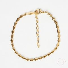 Pulseira Triângulos 21cm banhado em ouro 18k - comprar online