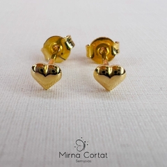 Brinco Coração Mini banhado em ouro 18k