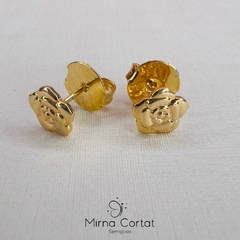 Brinco Flor Camélia banhado em ouro 18k - comprar online