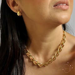 Choker Elos Grosso banhado em ouro 18k - comprar online