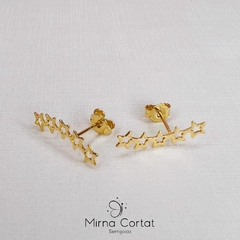 Brinco Ear Cuff Quatro Estrelas banhado em ouro 18k - comprar online