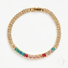 Pulseira Riviera Festa Colors 18cm banhado em ouro 18k - comprar online