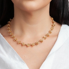 Chocker Arame banhado em ouro 18k