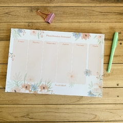 Planner Block A4 Acuarela Floral