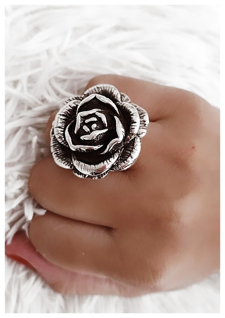 Anillo de rosa online plata