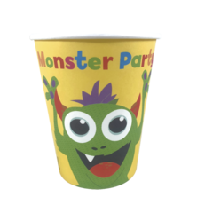 Vaso Polipapel Monster Party x 6 un