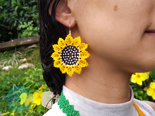 Collar y best sale aretes de girasol