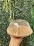 Porta Queijo em Bambu com tampa de acrílico - 18,8cm