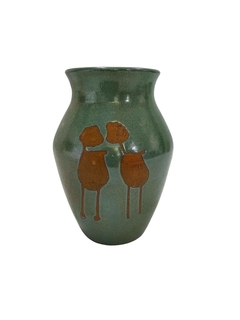 Vaso Quarteto 2 - Cerâmica - Verde- Serra da Capivara - Piauí