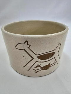 Cachepot Cilindro Branco M - Serra da Capivara - Piauí - Espaço Annesso | Arte popular e Design Brasileiro