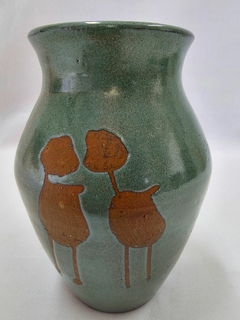 Vaso Quarteto 2 - Cerâmica - Verde- Serra da Capivara - Piauí - Espaço Annesso | Arte popular e Design Brasileiro