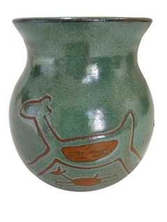 Vaso Quarteto 3 - Cerâmica - Verde - Serra da Capivara - Piauí